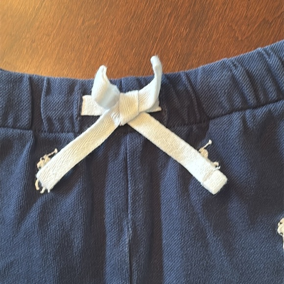 Polo Ralph Lauren Navy Blue Shorts White Embroidered Pony Drawstring Stretch - Picture 5 of 12